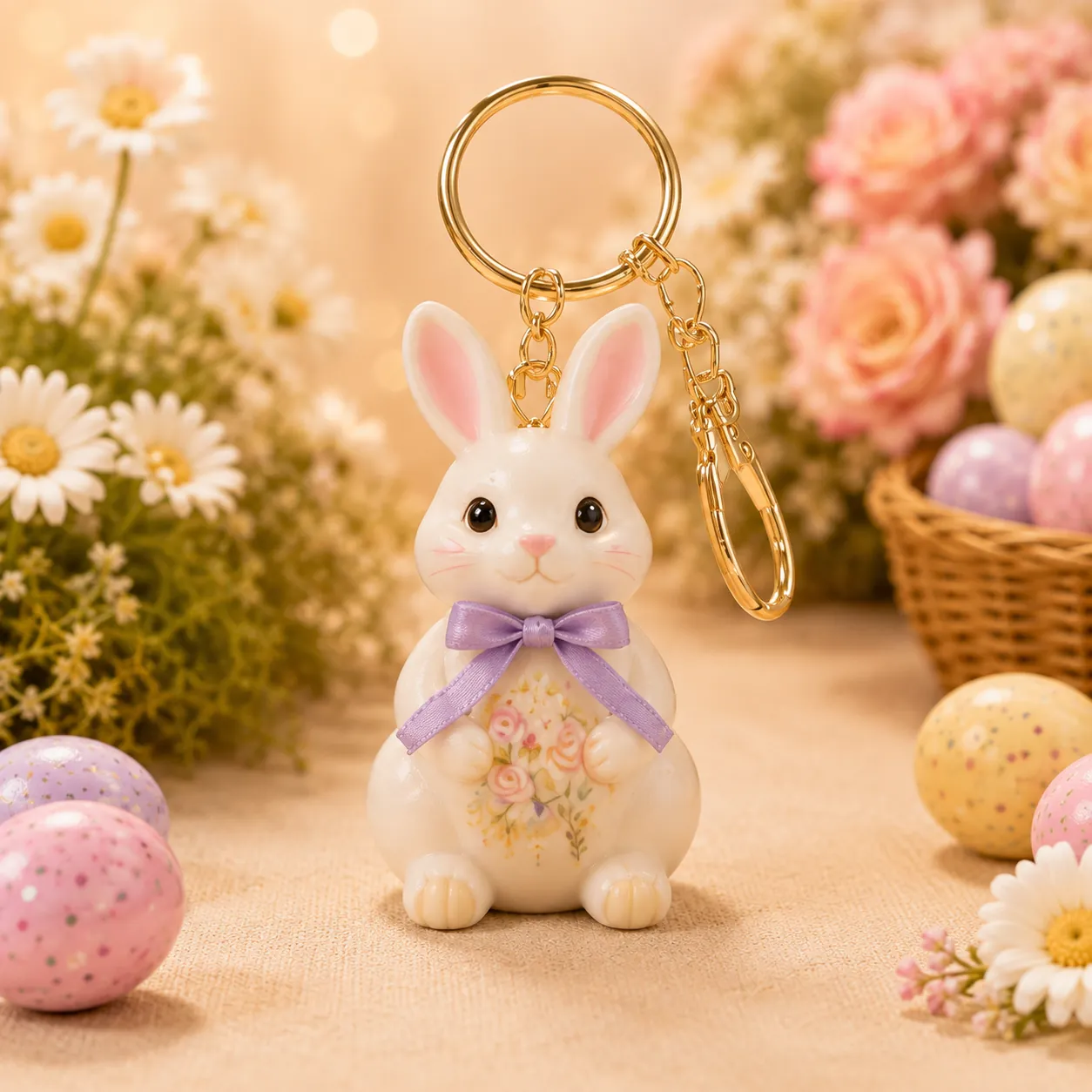 Easter Bunny Keychain