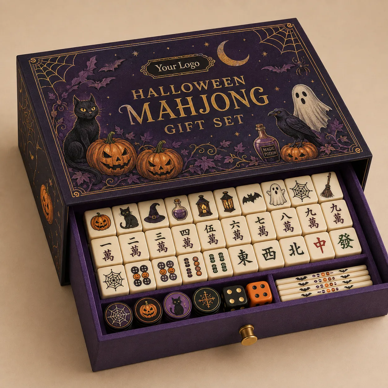 Pull-Out Drawer Mahjong Box