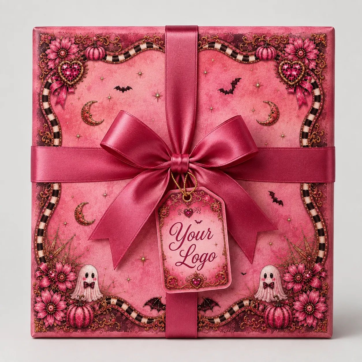 Personalized Pink Halloween Gift Box