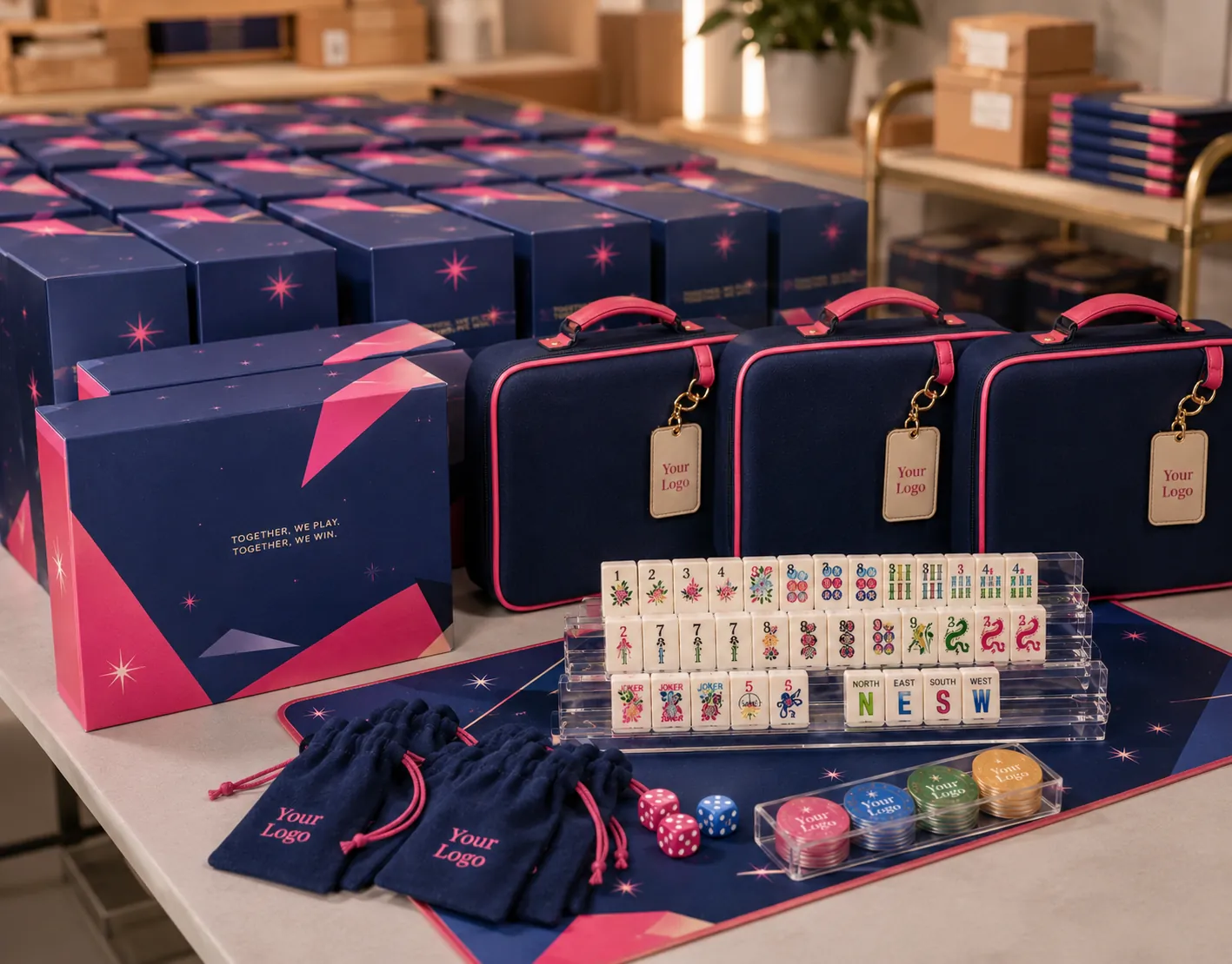 Bulk production for corporate Mahjong gifts