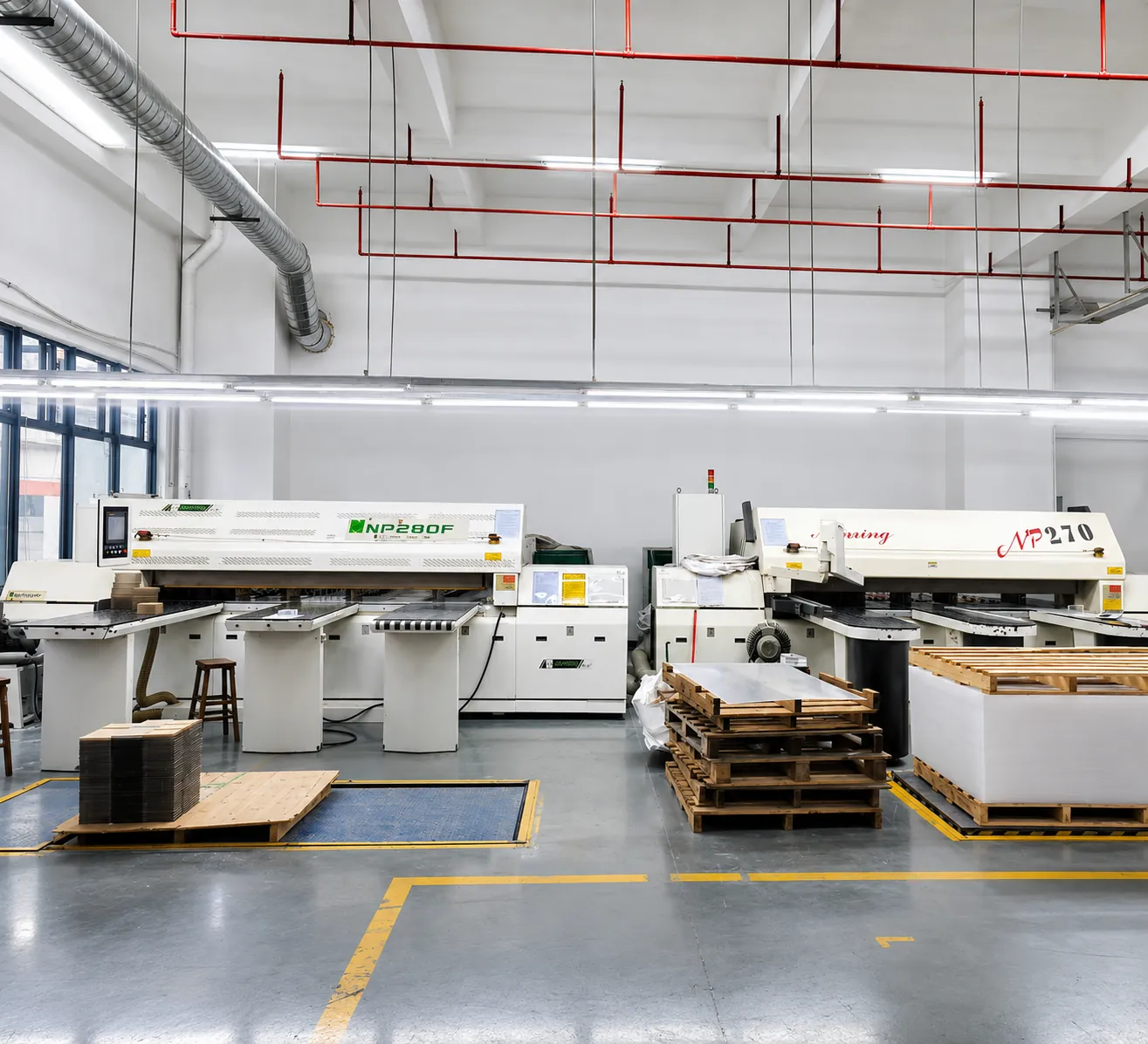 Mahjong production equipment in the factory