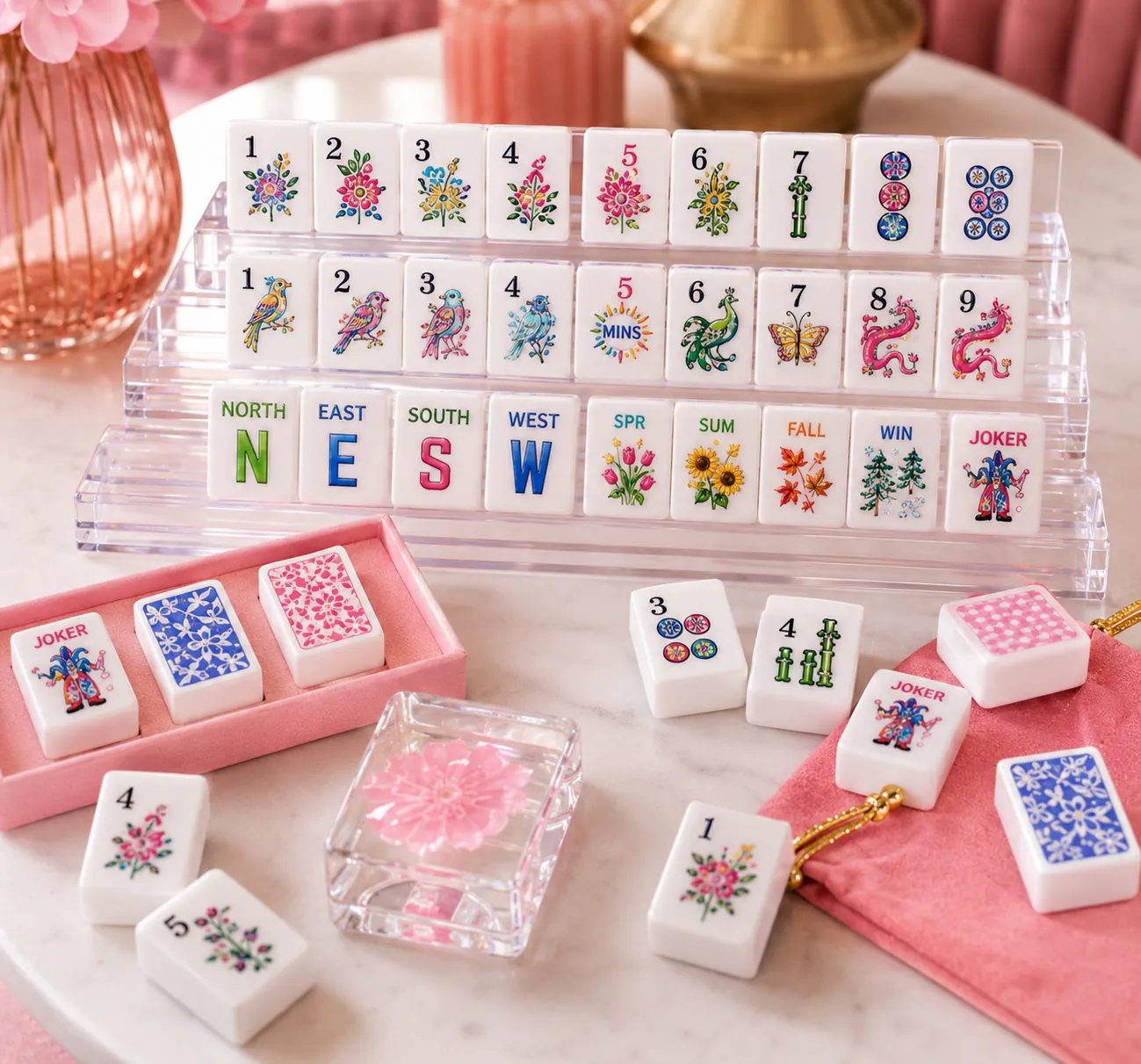 Custom Mahjong tile artwork and symbols