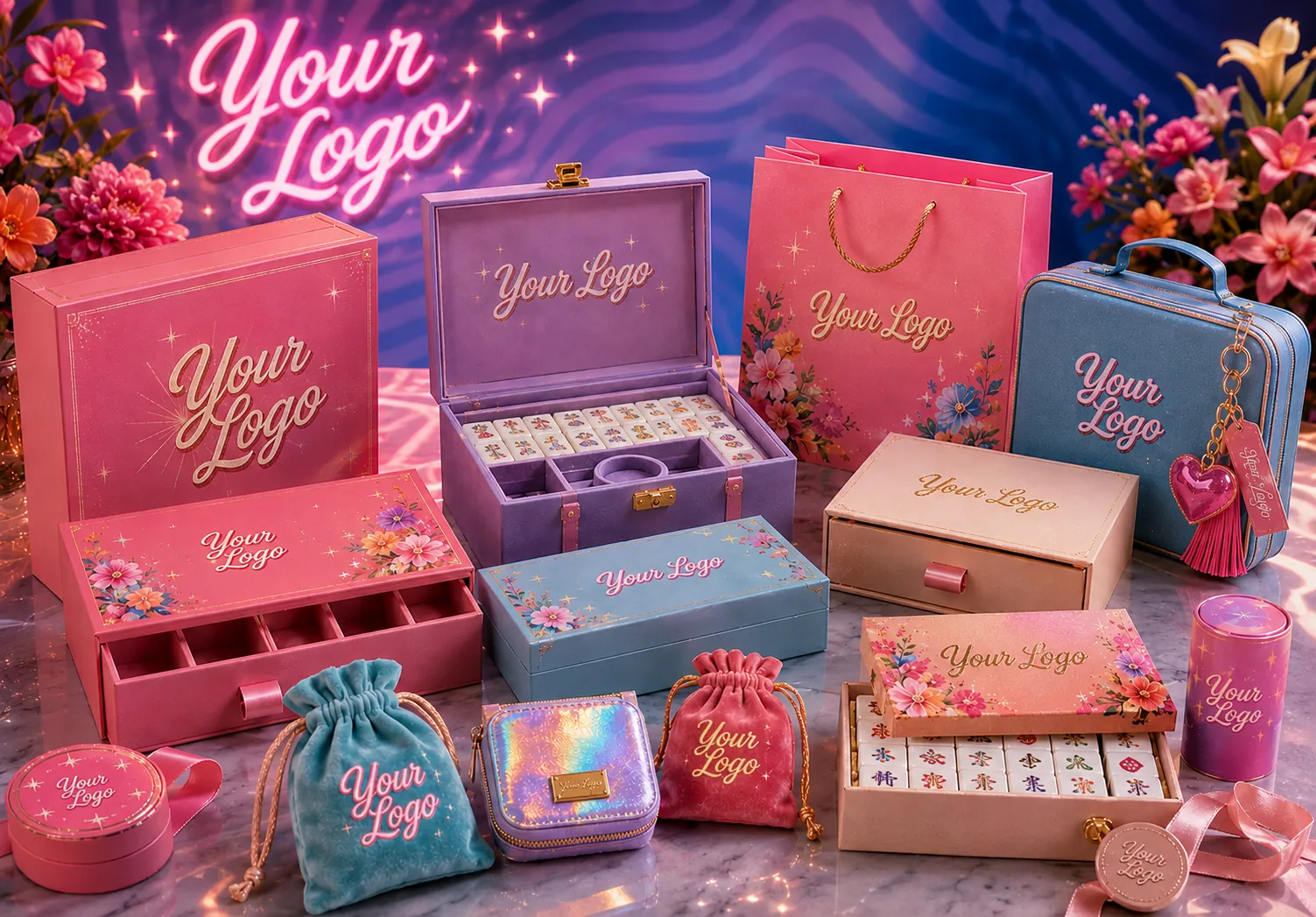 Custom Mahjong gift box and retail packaging