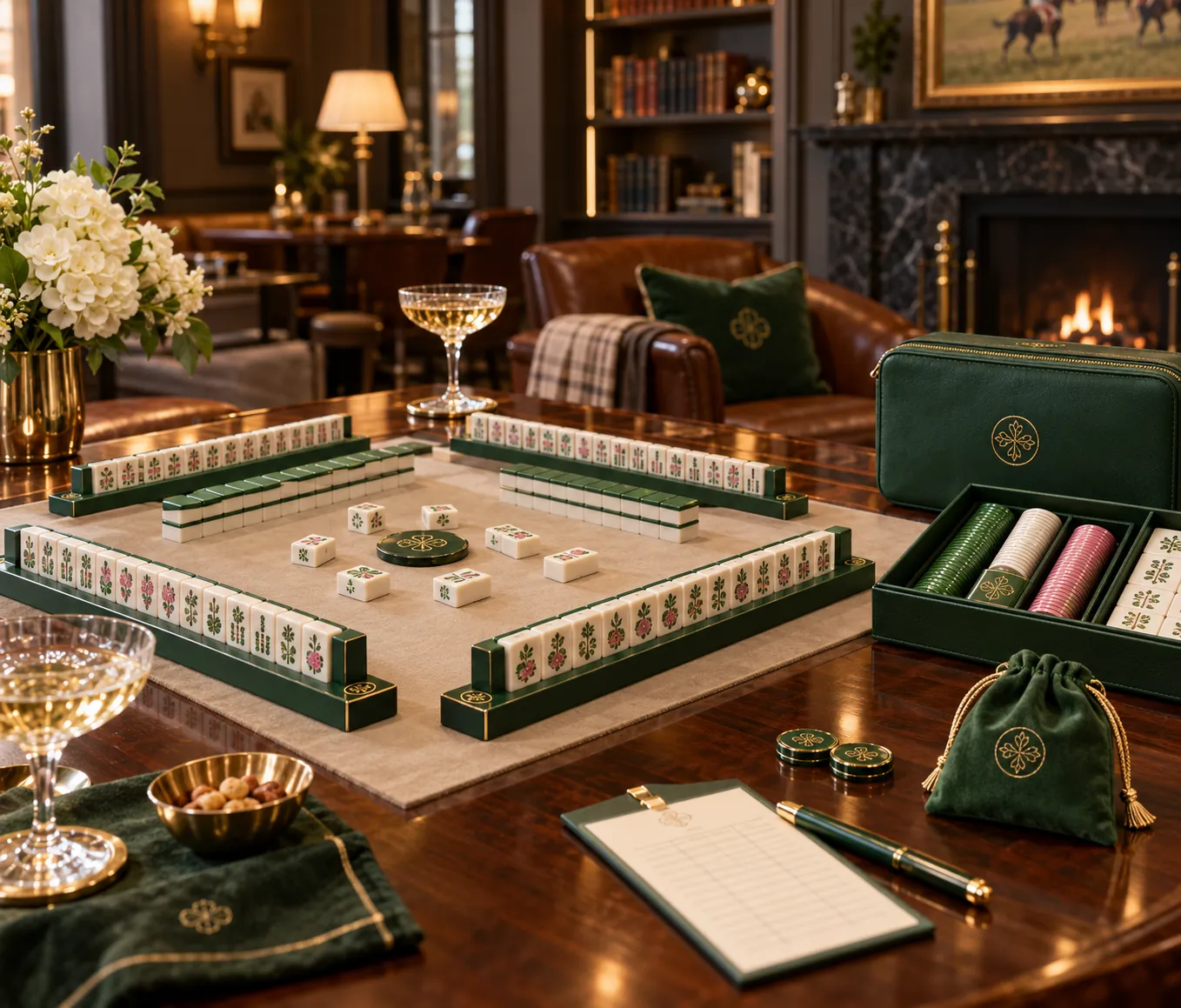 Branded Mahjong set for a private club