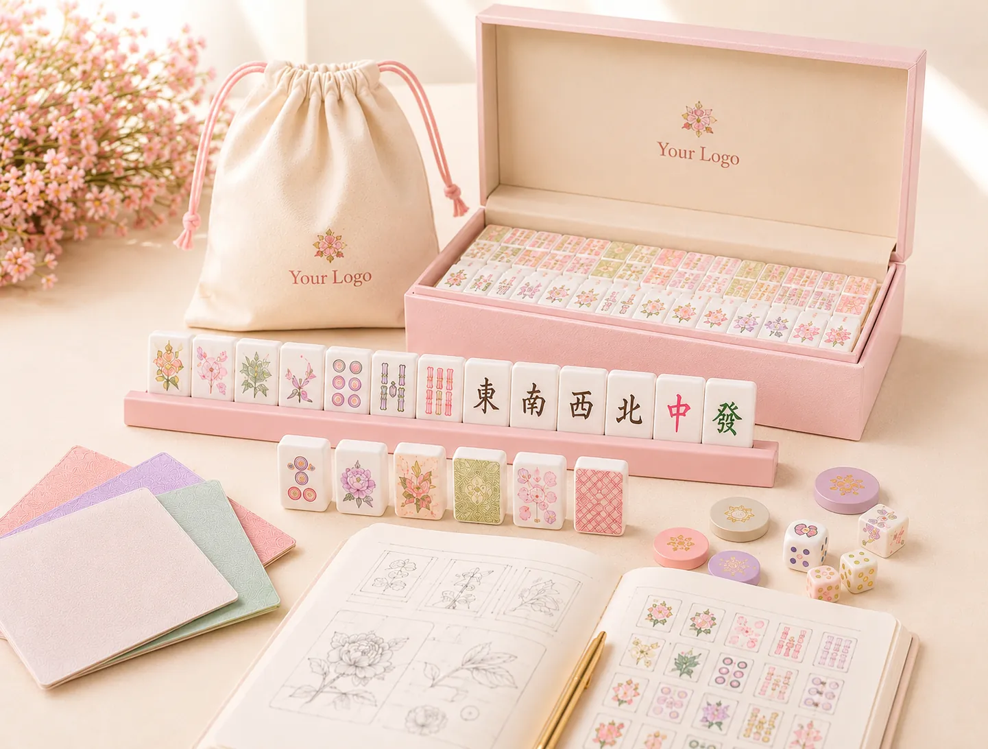 Pearlescent Mahjong Tiles
