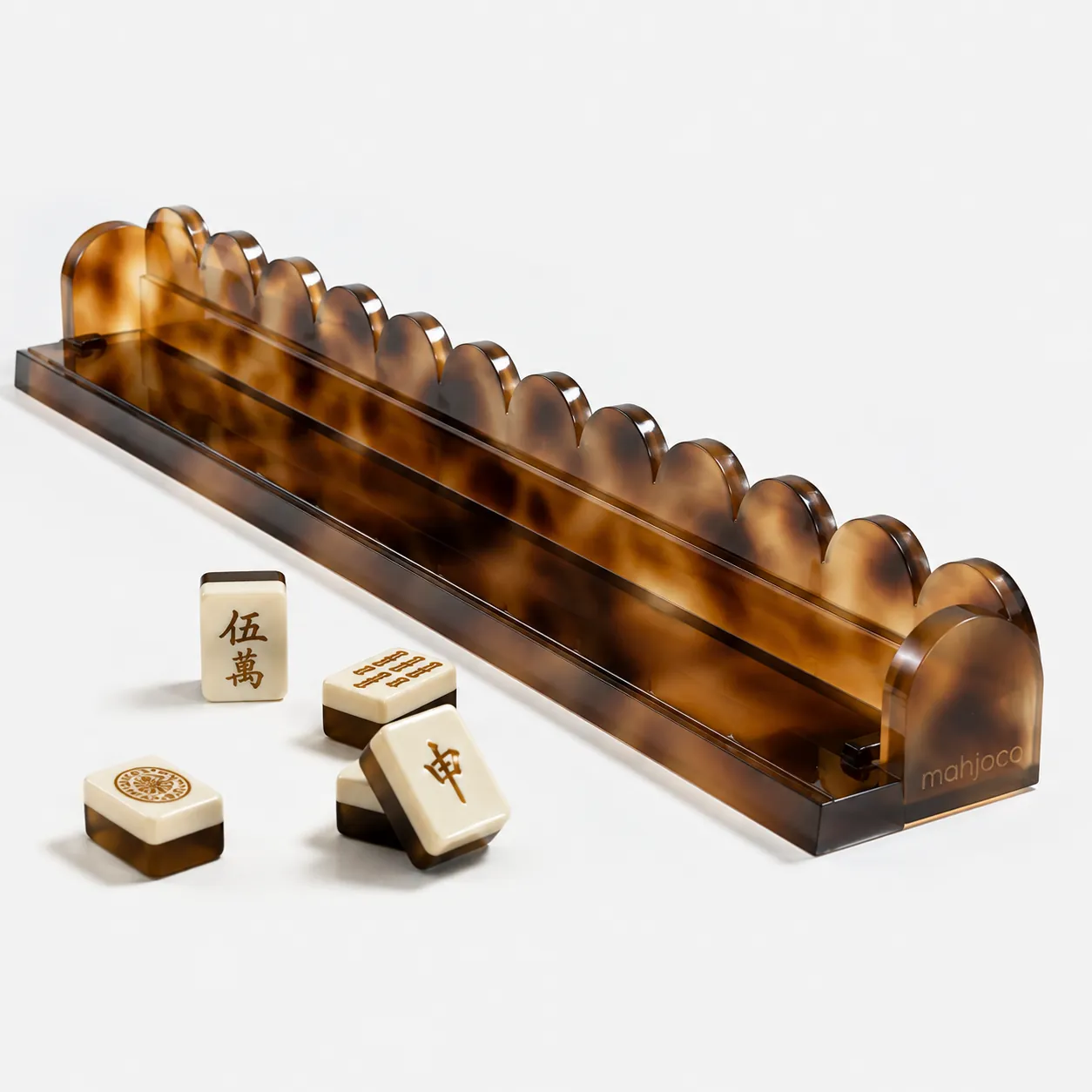 Tortoiseshell Acrylic Mahjong Tile Rack