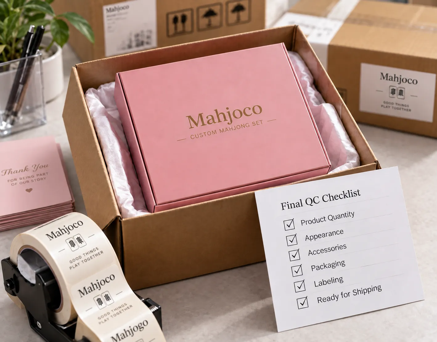 Final quality control for bulk Mahjong orders